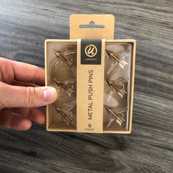 Accents Sale Nwt U Brands Gold Metal Arrow Push Pins Poshmark